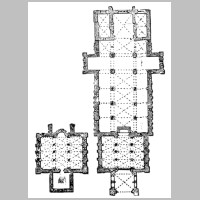 Abbatiale de Romainmôtier, plan from Blavignac, History of architecture, James Fergusson, Wikipedia.png